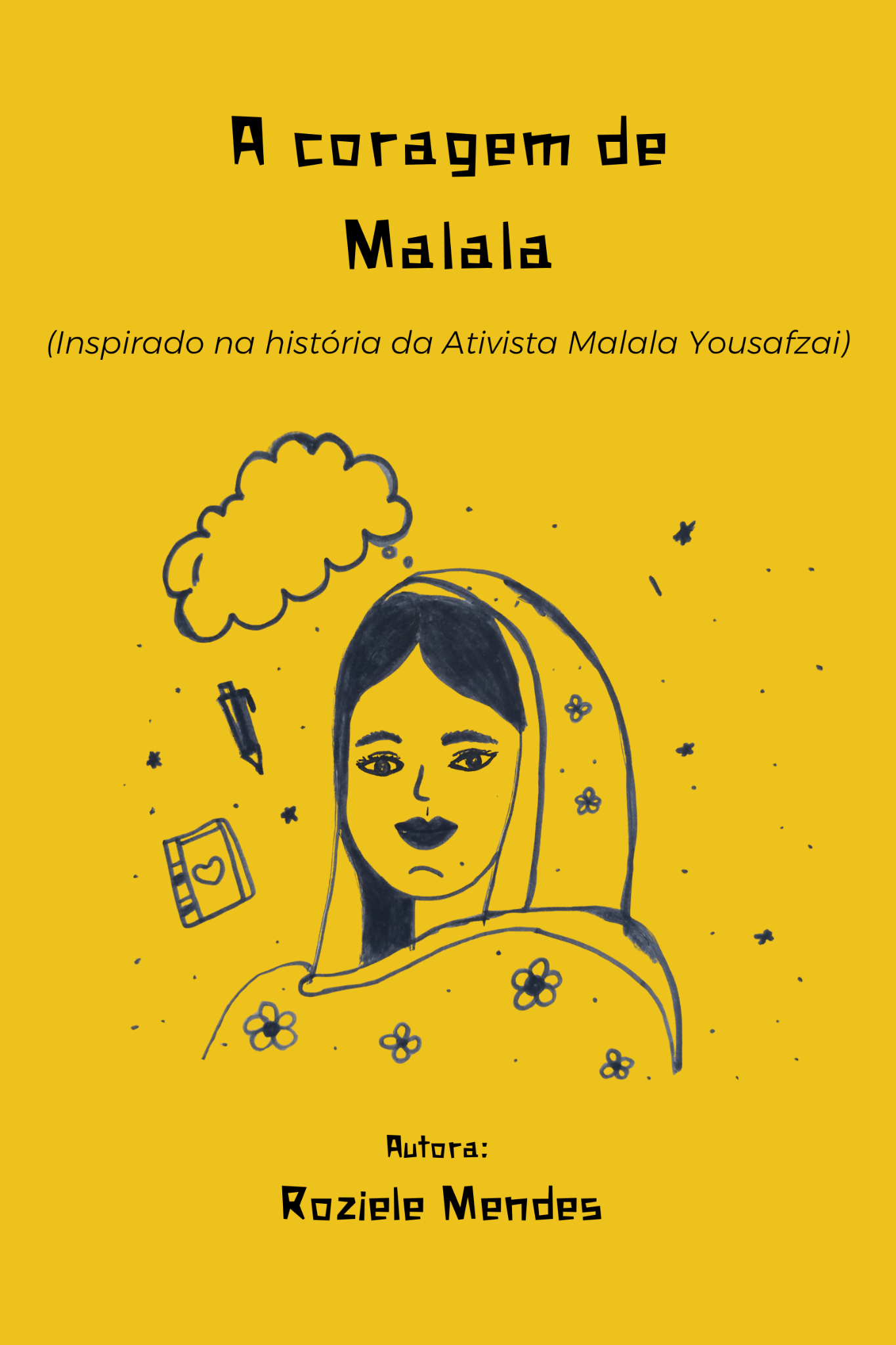 Capa ouro do cordel A coragem de Malala